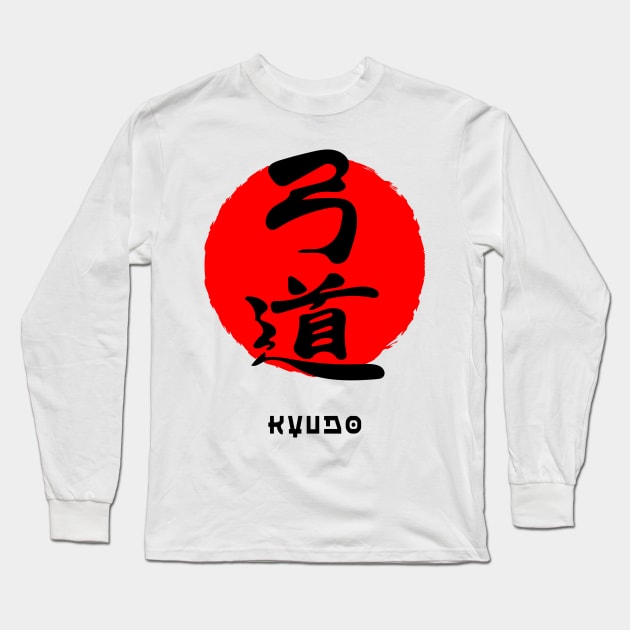 Kyudo martial art sport Japan Japanese kanji words character 169 Long Sleeve T-Shirt by dvongart